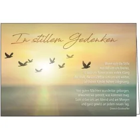 Produktbild des Artikels Faltkarte: In stillem Gedanken - Trauer (Schreibwaren)