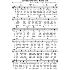 Produktbild des Artikels Es wird nicht immer dunkel sein (Noten - Download)