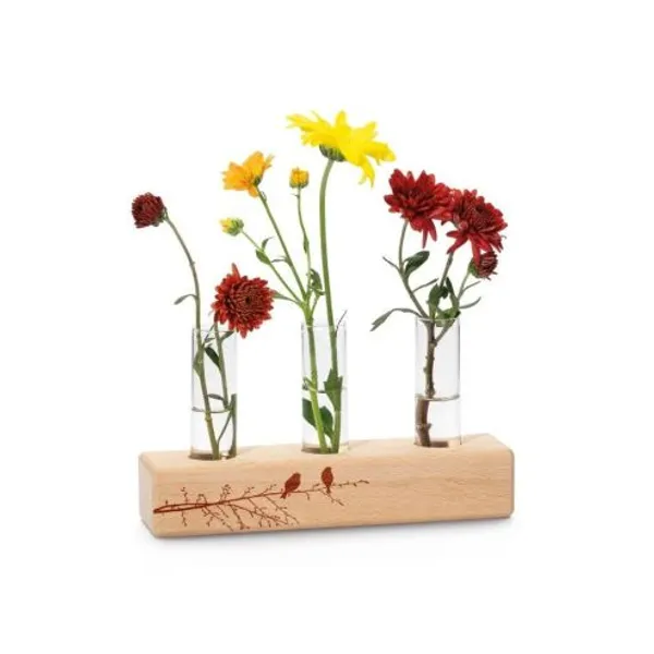 Produktbild des Artikels Vasenständer "Zwei Vögel" mit 3 Glaseinsätzen ()