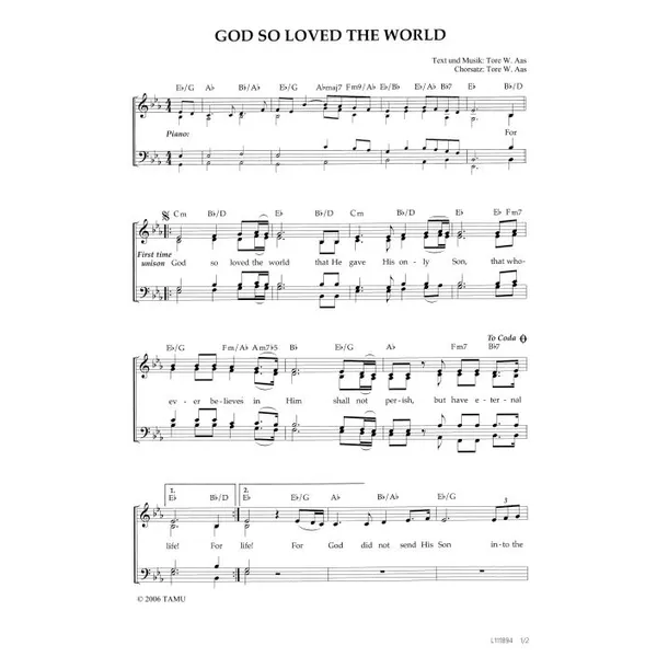 Produktbild des Artikels God So Loved The World (Noten - Download)