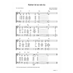 Produktbild des Artikels Keiner ist so wie du (Noten - Download)