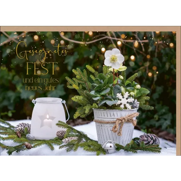 Produktbild des Artikels Faltkarte "Gesegnetes Fest" - Christrose (Schreibwaren)