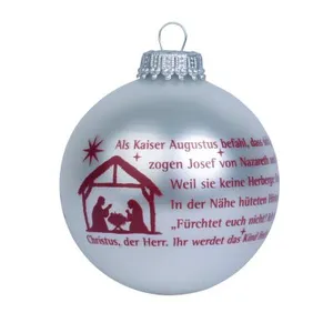 Produktbild des Artikels Christbaumkugel "Weihnachtsgeschichte" - silber ()