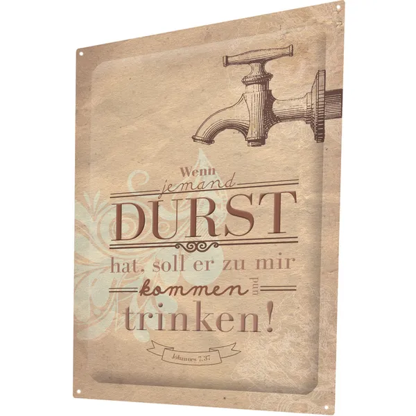 Produktbild des Artikels Metallschild WortProjekt: Wenn jemand Durst hat ()