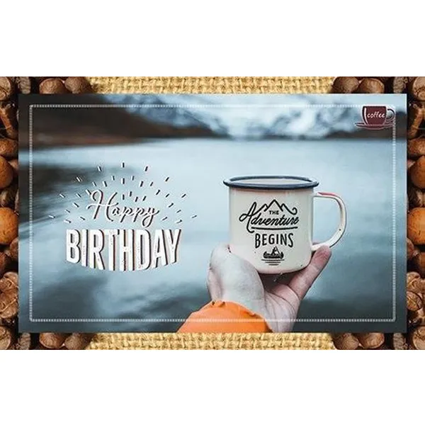 Produktbild des Artikels Kaffeekarte - Happy Birthday (Lebensmittel)