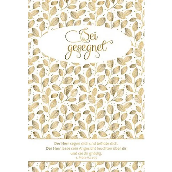 Produktbild des Artikels Faltkarte: Sei gesegnet - Gold-Edition - Neutral (Schreibwaren)