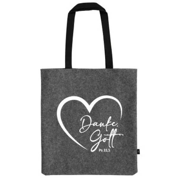 Produktbild des Artikels Einkaufstasche aus Filz "Danke, Gott" ()