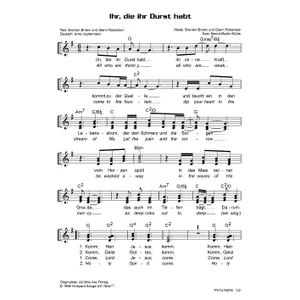 Produktbild des Artikels Ihr, die ihr Durst habt (Noten - Download)