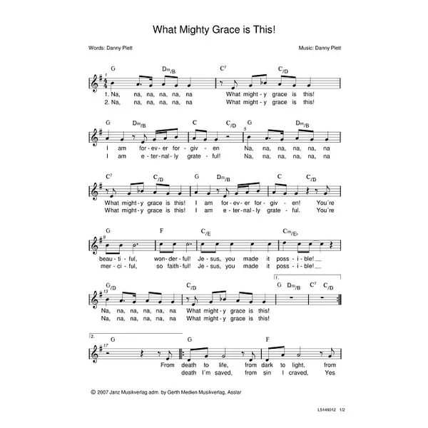 Produktbild des Artikels What Mighty Grace Is This (Noten - Download)