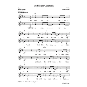 Produktbild des Artikels Du bist ein Geschenk (Noten - Download)