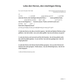 Produktbild des Artikels Lobe den Herren, den mächtigen König der Ehren (Noten - Download)