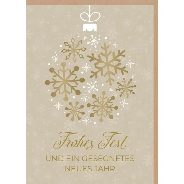 Produktbild des Artikels Faltkarte "Frohes Fest" - Weihnachtskugel (Schreibwaren)