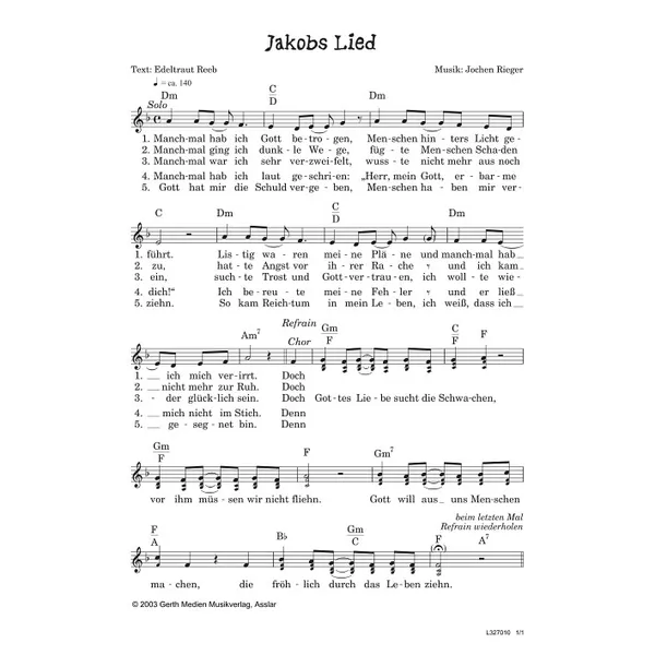 Produktbild des Artikels Jakobs Lied (Noten - Download)