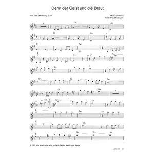 Produktbild des Artikels Denn der Geist und die Braut (Geige / Querflöte) (Noten - Download)