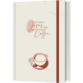 Produktbild des Artikels Notizbuch "Coffee and Jesus" - hell (Schreibwaren - Gebunden)