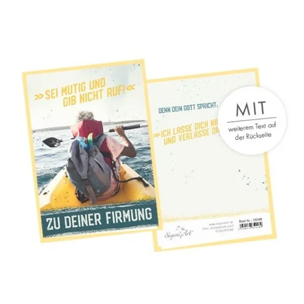 Produktbild des Artikels Faltkarte - Zu deiner Firmung - Sei mutig (Schreibwaren)