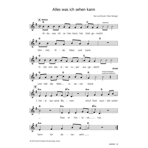 Produktbild des Artikels Alles was ich sehen kann (Noten - Download)