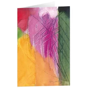 Produktbild des Artikels Kunstkarten "Purpurner Engel" 5 Stk. (Schreibwaren)