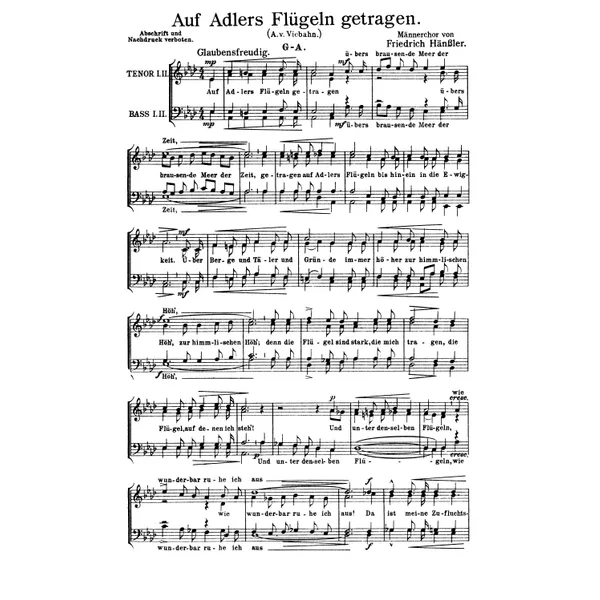 Produktbild des Artikels Auf Adlers Flügeln getragen (Noten - Download)