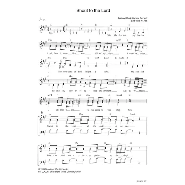 Produktbild des Artikels Shout To The Lord (Noten - Download)