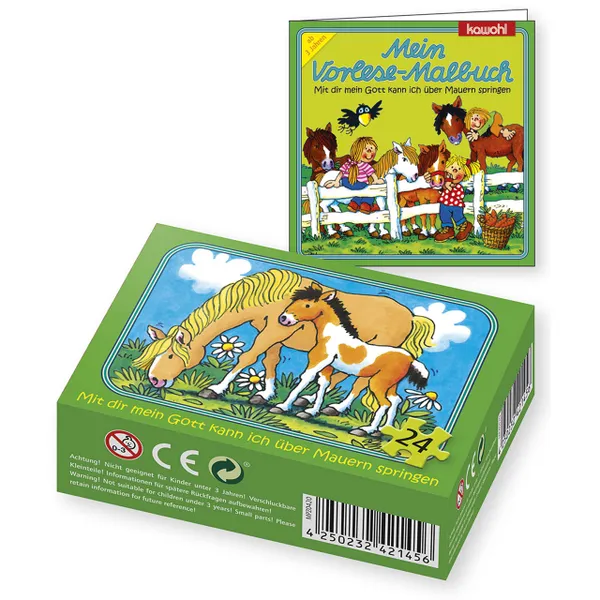 Produktbild des Artikels Set-Puzzle & Malbuch: Ponyhof ()
