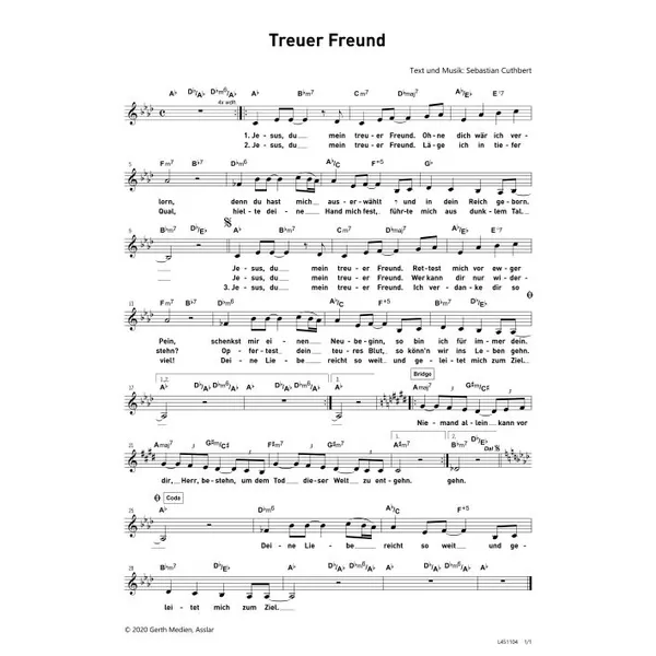 Produktbild des Artikels Treuer Freund (Noten - Download)