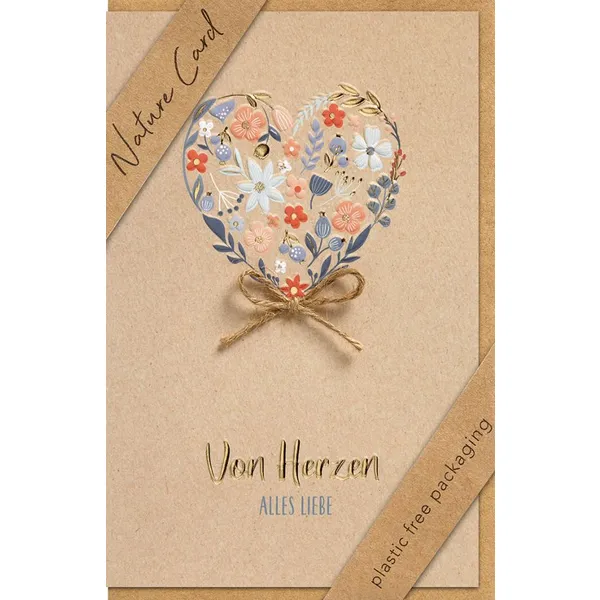 Produktbild des Artikels Faltkarte "Von Herzen" (Schreibwaren)