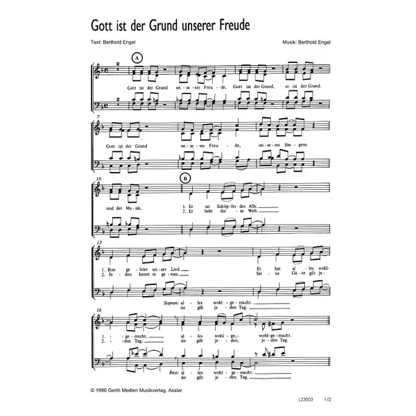 Produktbild des Artikels Gott ist der Grund unserer Freude (Noten - Download)