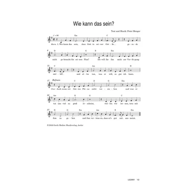 Produktbild des Artikels Wie kann das sein (Noten - Download)