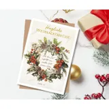 Stimmungsbild zu Faltkarte "Herzliche Weihnachtsgrüße" - Ilexkranz