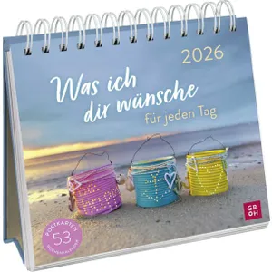 Produktbild des Artikels Was ich dir wünsche für jeden Tag 2026 - Postkartenkalender (Kalender - Spiralbindung)