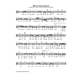 Produktbild des Artikels Wer zu Jesus kommt (Noten - Download)