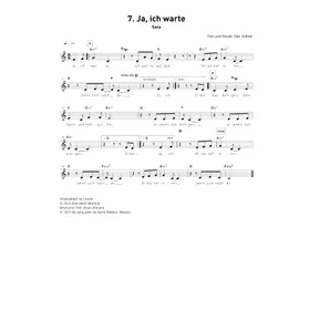 Produktbild des Artikels Ja ich warte (Noten - Download)