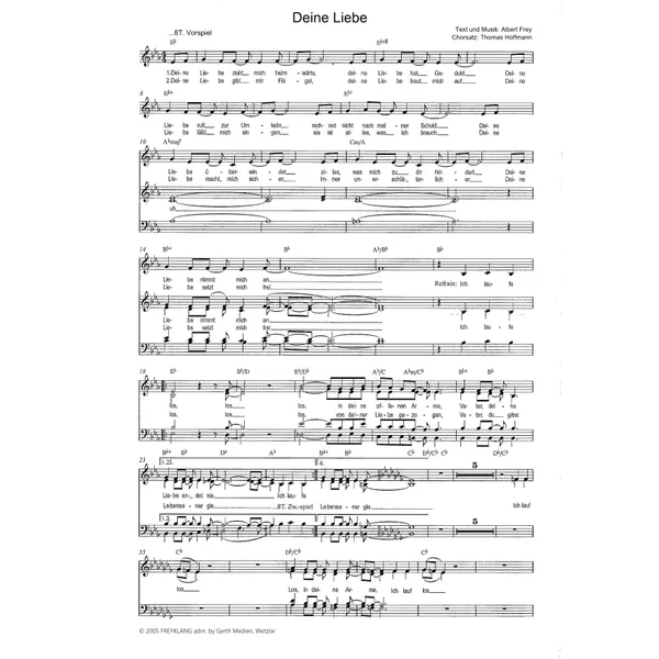 Produktbild des Artikels Deine Liebe (Noten - Download)