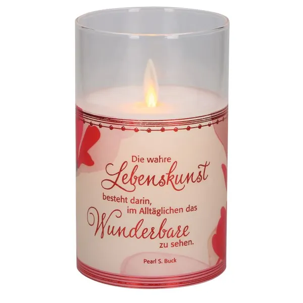 Produktbild des Artikels LED-Glaswindlicht "Lebenskunst" ()