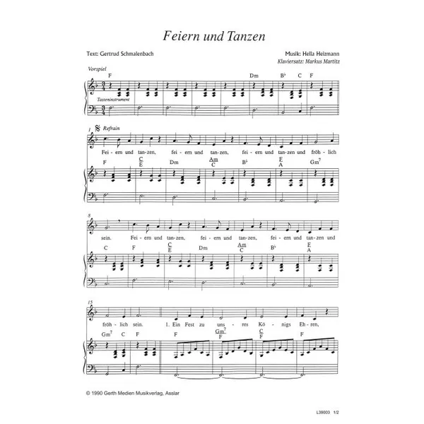 Produktbild des Artikels Feiern und Tanzen (Noten - Download)