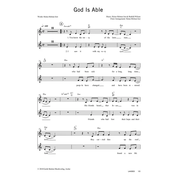 Produktbild des Artikels God Is Able (Noten - Download)