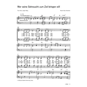 Produktbild des Artikels Wer seine Sehnsucht zum Ziel bringen will (Noten - Download)