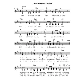Produktbild des Artikels Geh unter der Gnade (Noten - Download)