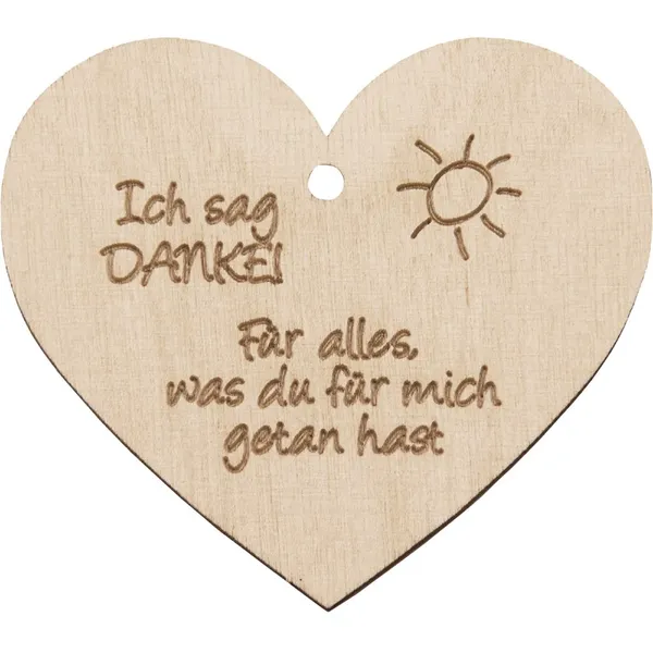 Produktbild des Artikels Holzherz - Ich sag Danke ()
