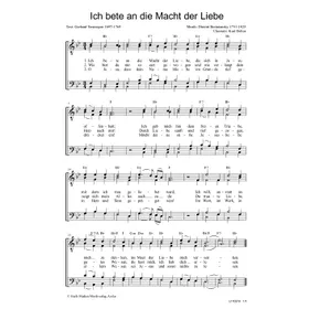 Produktbild des Artikels Ich bete an die Macht der Liebe (Noten - Download)