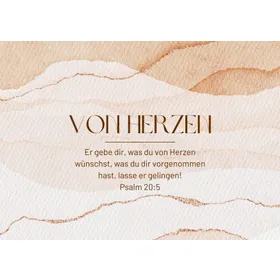 Produktbild des Artikels Postkarte "Von Herzen" (Schreibwaren)