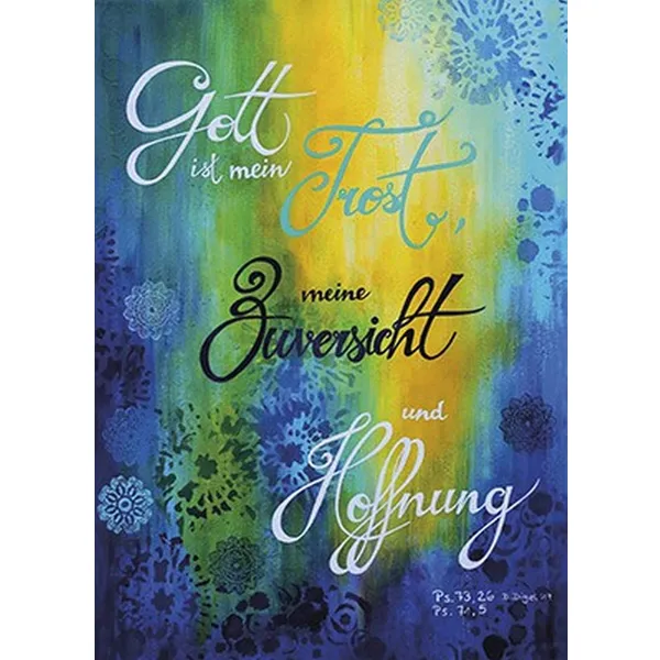 Produktbild des Artikels Postkarten: Gott ist mein Trost, 4 Stück (Schreibwaren)