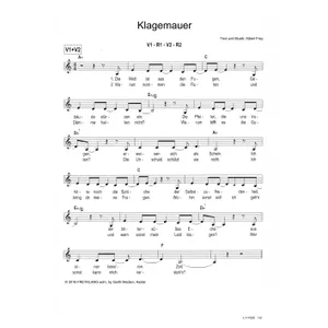 Produktbild des Artikels Klagemauer (Noten - Download)