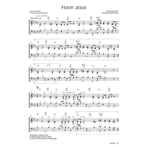 Produktbild des Artikels Feiert Jesus (Noten - Download)