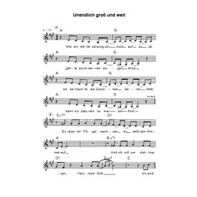 Produktbild des Artikels Unendlich groß und weit (Noten - Download)