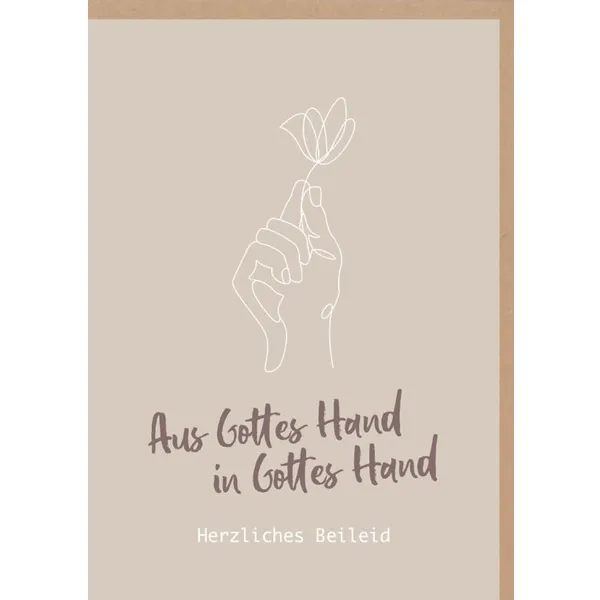 Produktbild des Artikels Faltkarte "Gottes Hand" - Trauer (Schreibwaren)