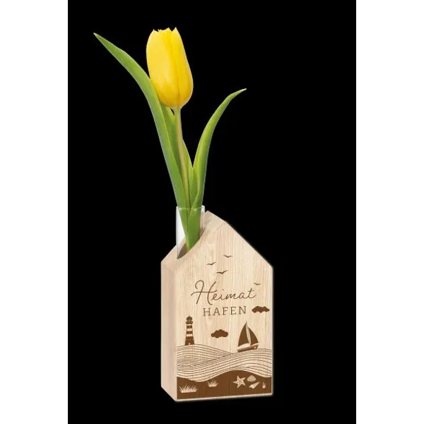 Produktbild des Artikels Holzhaus mit Vase - Heimathafen ()