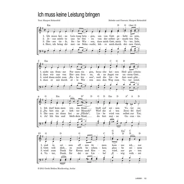 Produktbild des Artikels Ich muss keine Leistung bringen (Noten - Download)