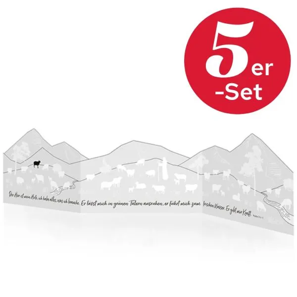 Produktbild des Artikels Leporello "Der Herr ist mein Hirte" 5er-Pack ()